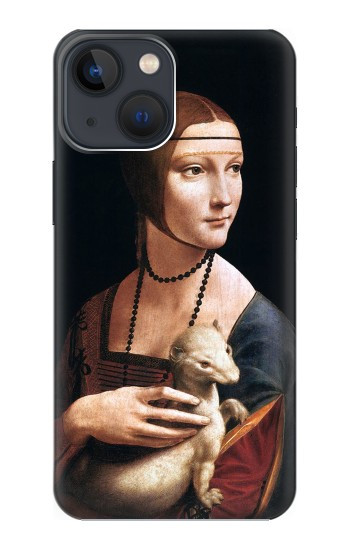 S3471 Lady hermine Leonardo da Vinci Etui Coque Housse pour iPhone 14 Plus